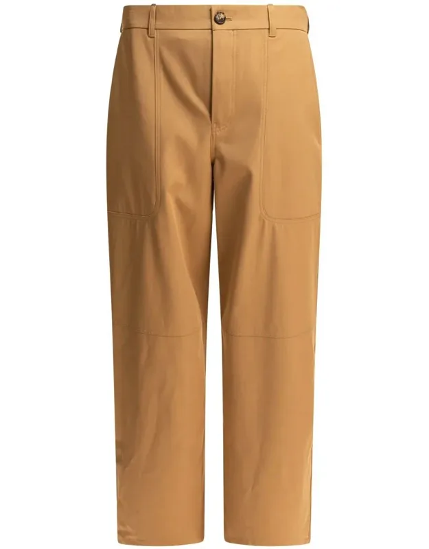 Cotton And Silk Cargo Trousers