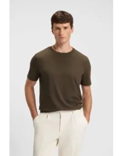Bubble-jacquard Structure T-shirt In A Cotton Blend