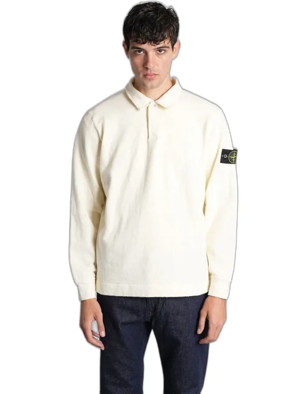 Sweatshirt With Classic Collar Polo And Long Sleeves