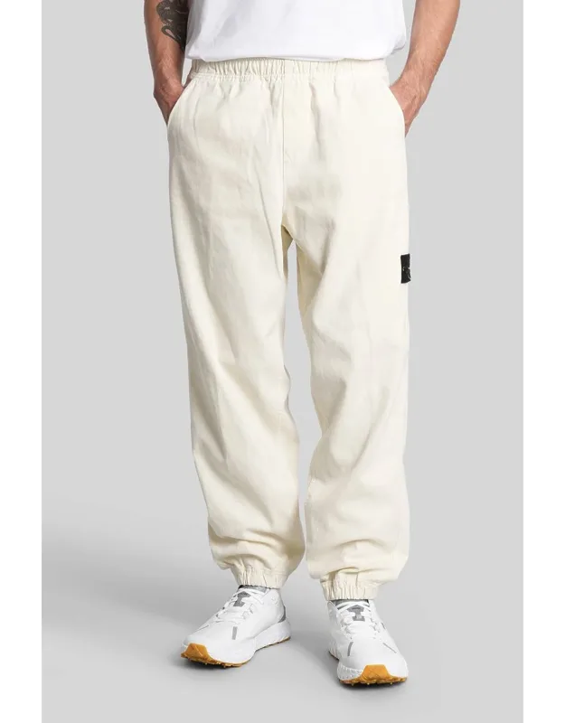 Pants With Elastic Waist And Side Pockets