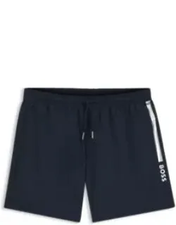 Swim Shorts With Foil-print Logo