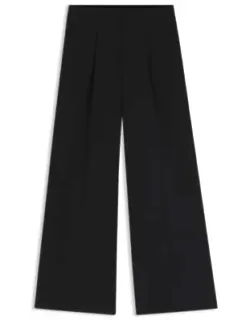 Wide-leg Trousers In Stretch Fabric