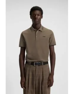 Stretch-cotton Slim-fit Polo Shirt With Printed Logo