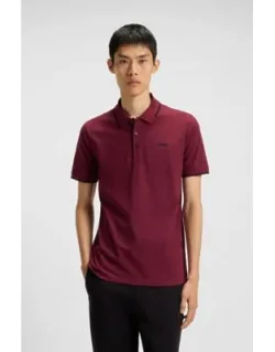 Stretch-cotton Slim-fit Polo Shirt With Printed Logo
