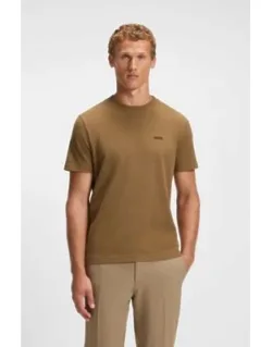 Embroidered-logo T-shirt In Cotton Piqué