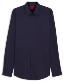 Slim-fit Cotton Shirt With Stacked-logo Jacquard