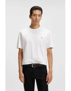 Mercerised-cotton T-shirt With Double B Monogram