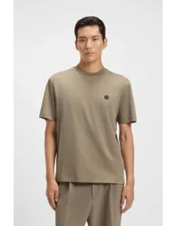 Mercerised Cotton T-shirt With Double B Monogram