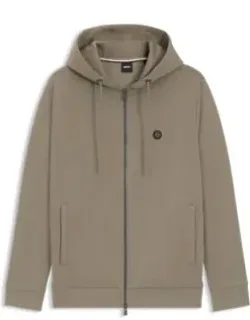 Cotton-blend Zip-up Hoodie With Double B Monogram