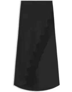 Lace-trim Maxi Skirt With Wrap Front