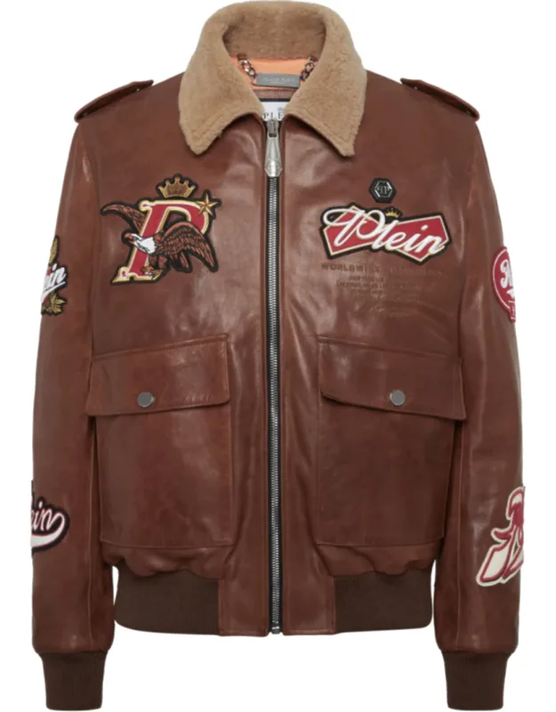 Nappa Leather And Shearling Aviator Jacket