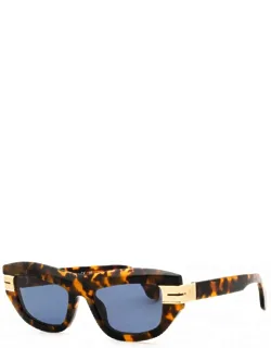 Sunglasses Cat Eye Full Rim, Grey Frame And Dark Grey Lens