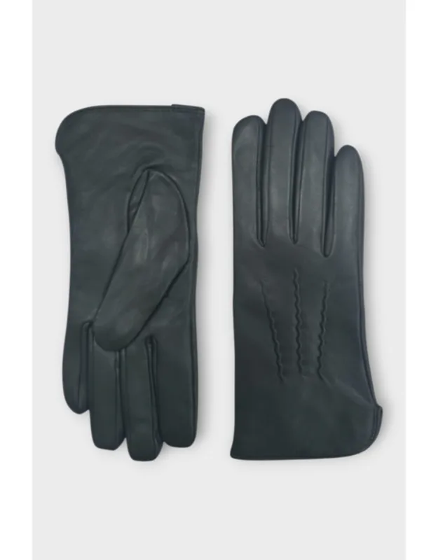 Italian Leather Soft Wool Lining Winter Stitch Line Design Driving Gloves