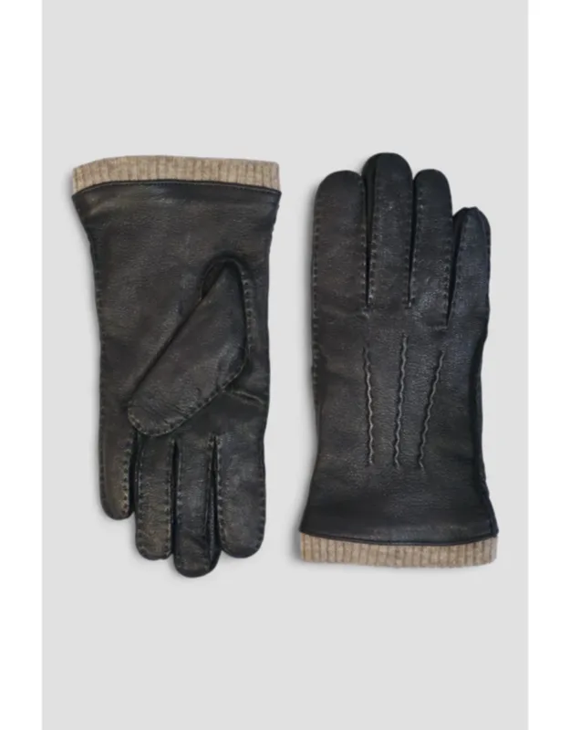 Italian Leather Warm Wool Lining Winter Riding Driving Casual Gloves