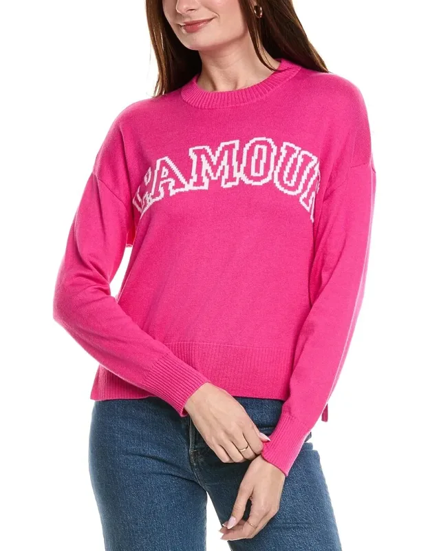 L'amour Crewneck Cashmere-blend Sweater