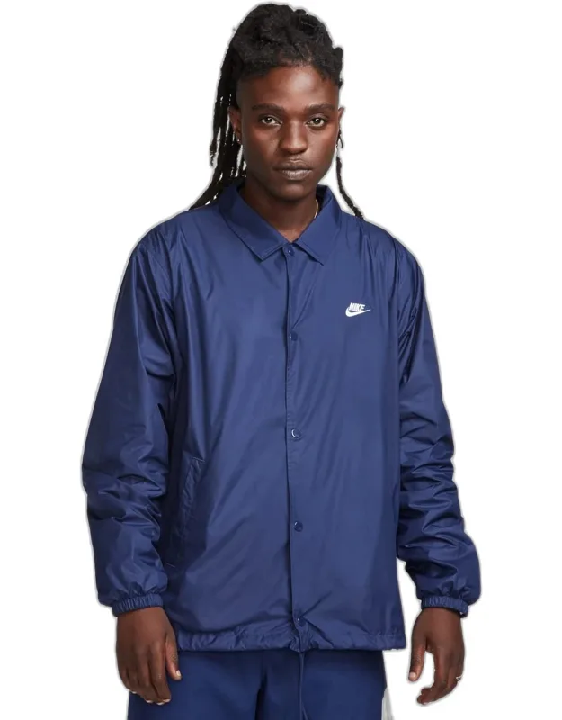 Club Coaches Jacket Relaxed Fit Drawcord Hem Snap Front