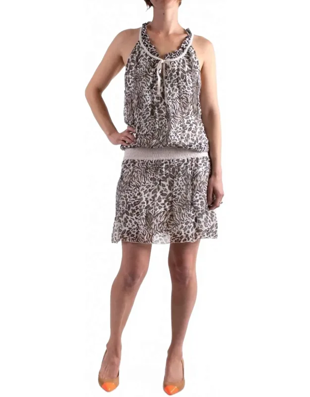 Safari Print Mini Dress