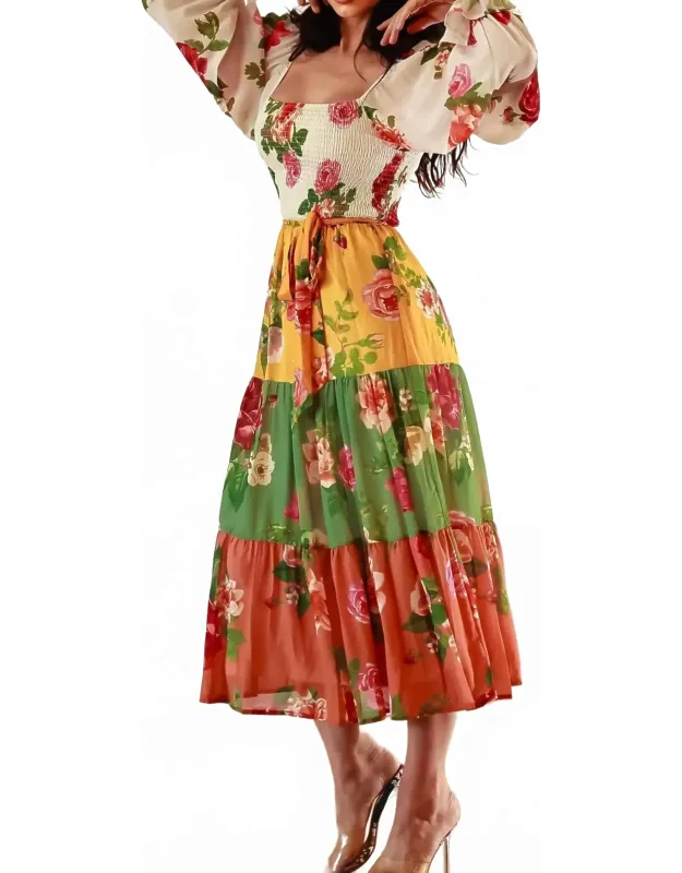 Tiered Midi Dress
