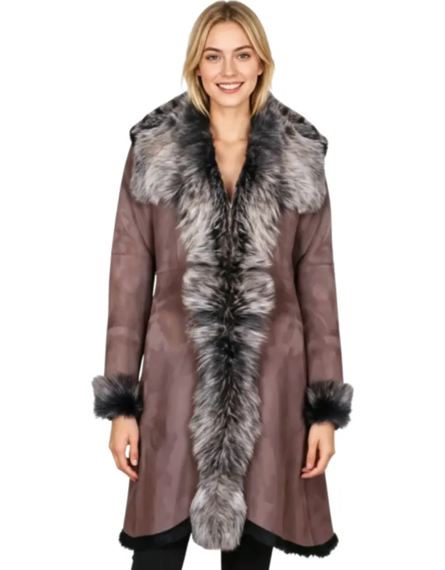 Toscana Sheep Suede Leather Trench Coat