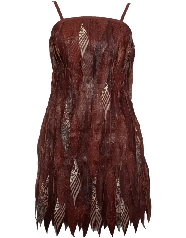 Lasercut Leather Dress