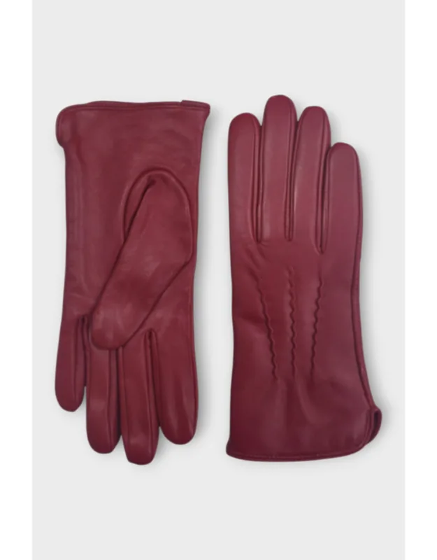 Italian Leather Soft Wool Lining Winter Stitch Line Design Driving Gloves