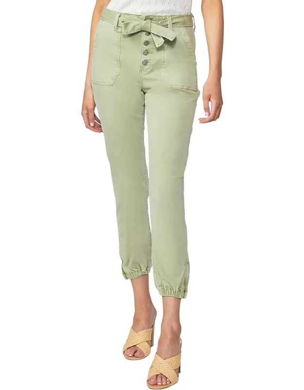 High Rise Self Tie Vintage Straight Ankle Jeans