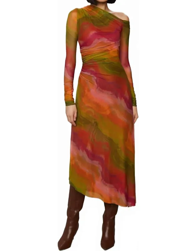 Drena Mesh Midi Dress