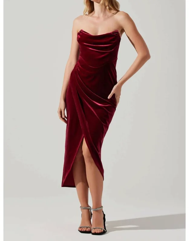 Draped Midi Dress