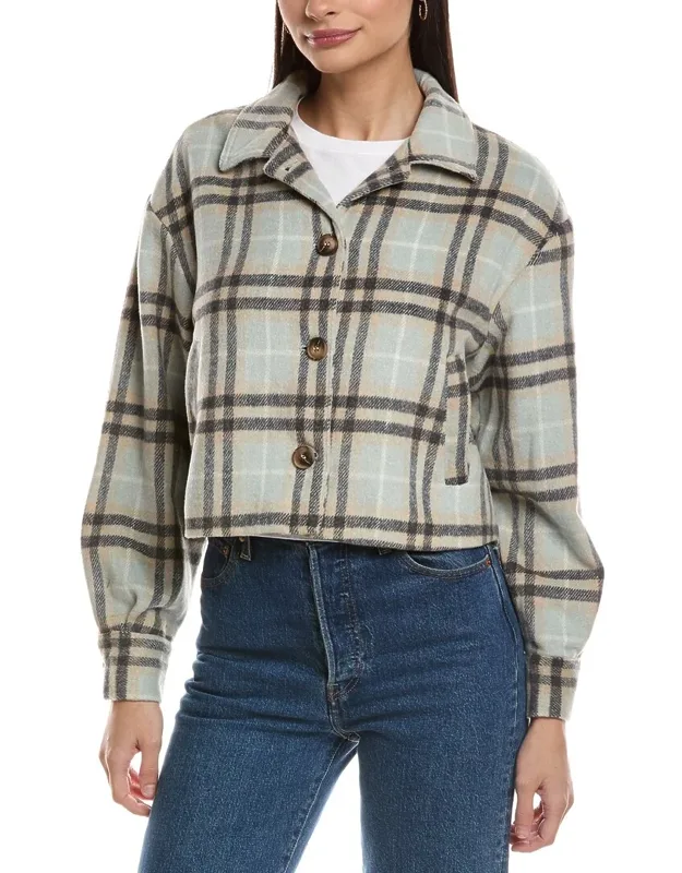 Cropped Plaid Jacket