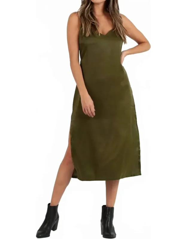 Satin Back Tie Dress