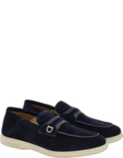 Deconstructed Loafers With Gancini Ornament