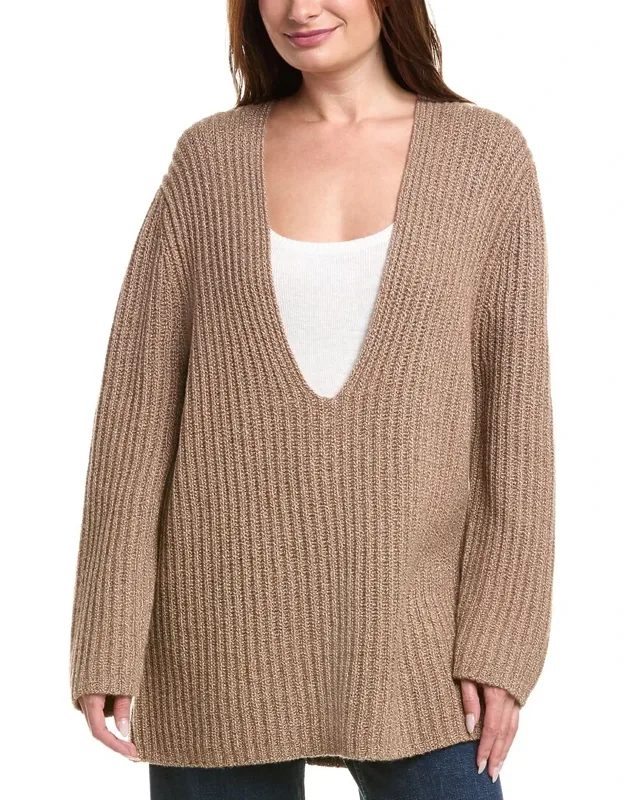 Emma Deep V-neck Wool & Cashmere-blend Sweater