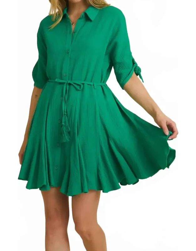 Button Mini Dress