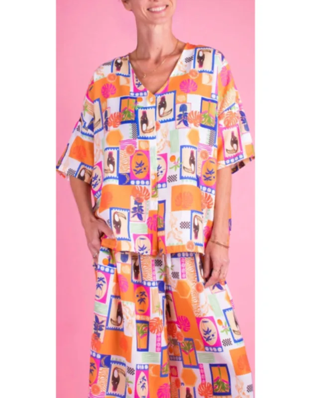 Tucano V-neck Button-down Shirt