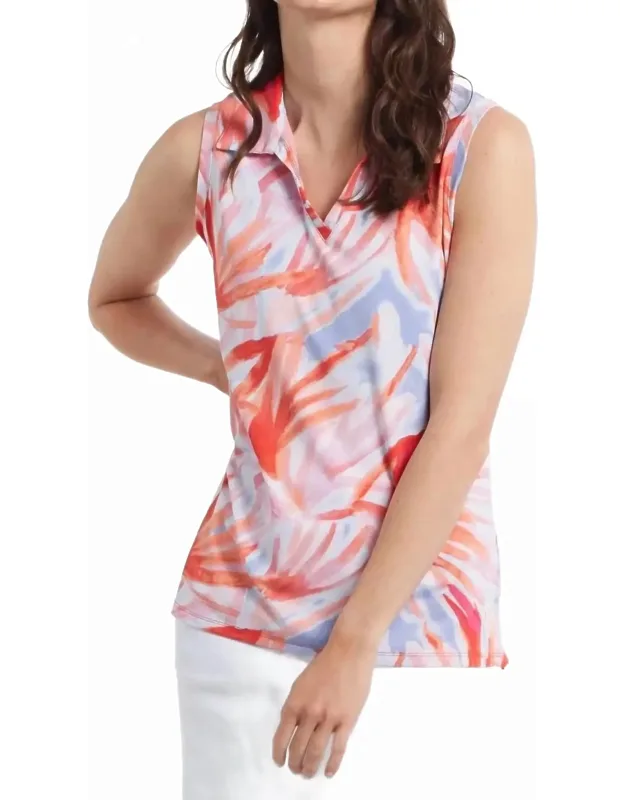 High Performance Sleeveless Polo Top