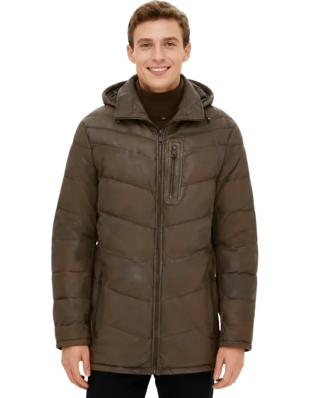 Quilted Jacket With Detachable Hood