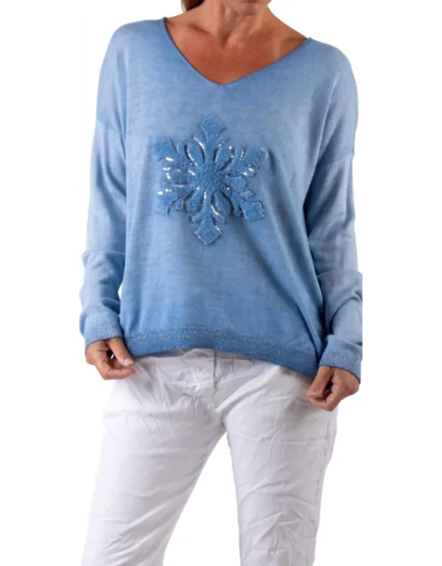 La Neve Knit V-neck Sweater