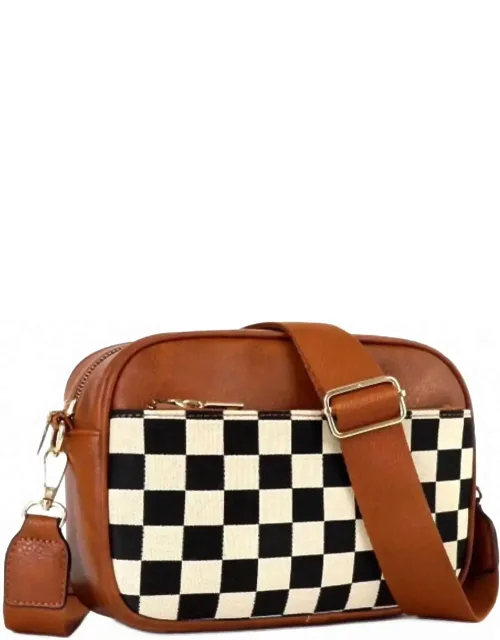 Checkered Shoulder Purse