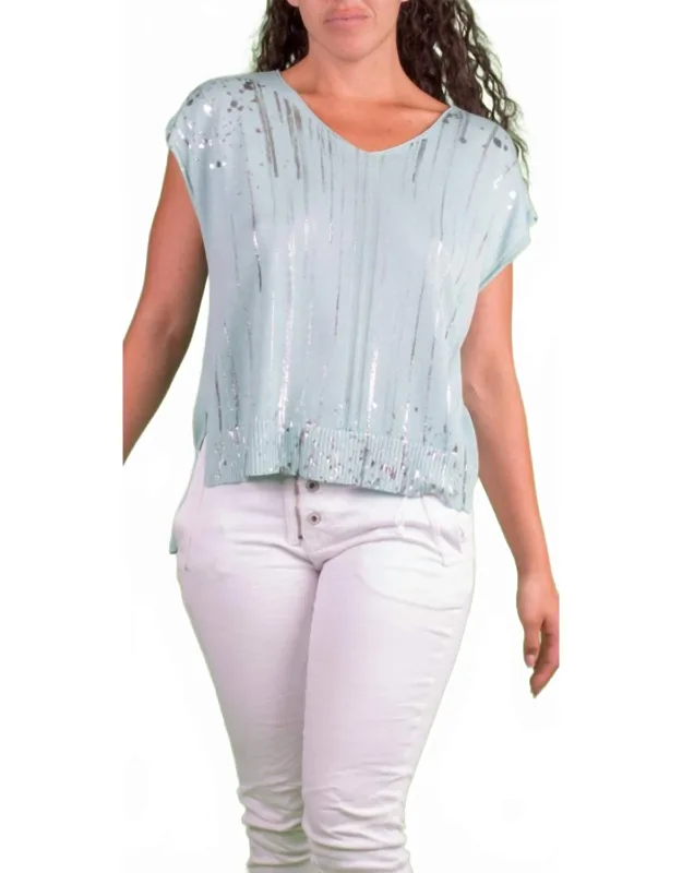 Knit Scoop Neck Cap Sleeve Top