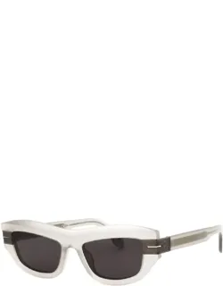 Sunglasses Cat Eye Full Rim, Grey Frame And Dark Grey Lens Peri10eclaire0907