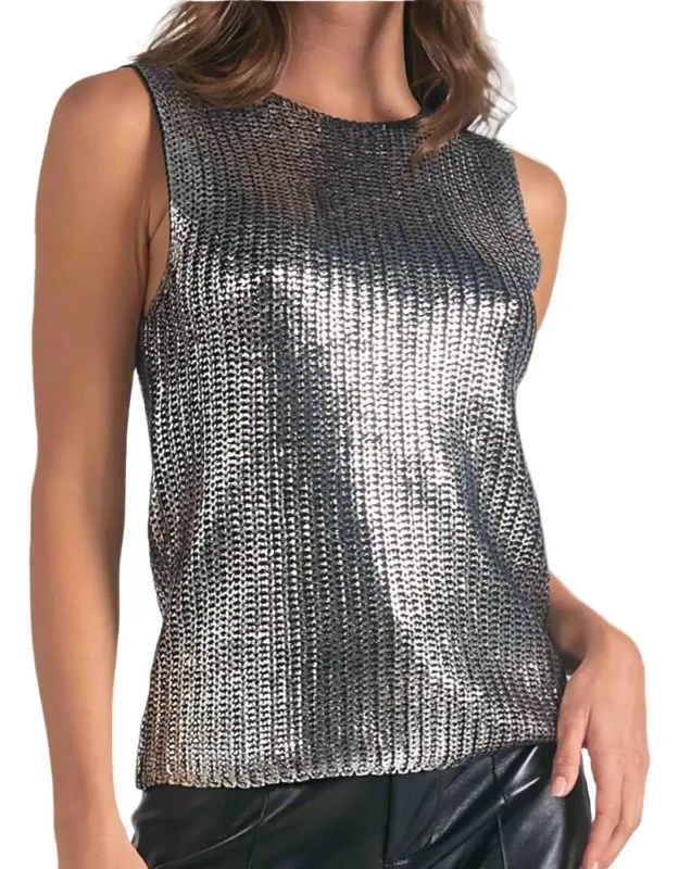 Shine On Sleeveless Sweater
