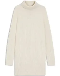 Rollneck Sweater Dress In Virgin Wool And Cashmere