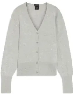 Ribbed-trim Cardigan In Cashmere