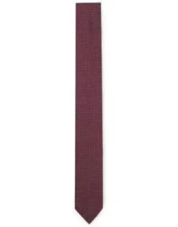 Jacquard-pattern Tie In A Silk Blend