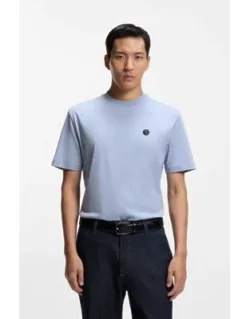 Mercerized Cotton T-shirt With Double B Monogram