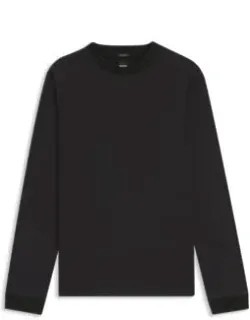 Jacquard-structure T-shirt In Mercerised Cotton
