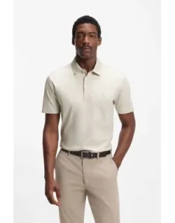 Mercerized-cotton Polo Shirt With Double B Monogram