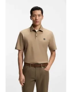 Mercerized-cotton Polo Shirt With Double B Monogram