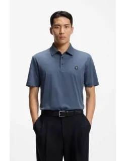 Mercerized-cotton Polo Shirt With Double B Monogram