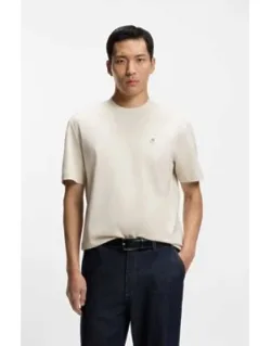 Mercerized-cotton T-shirt With Double B Monogram